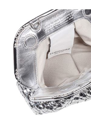 Borsa a tracolla Gea intrecciata color argento THE MOIRE' | TMSR25GMWL18SILVER